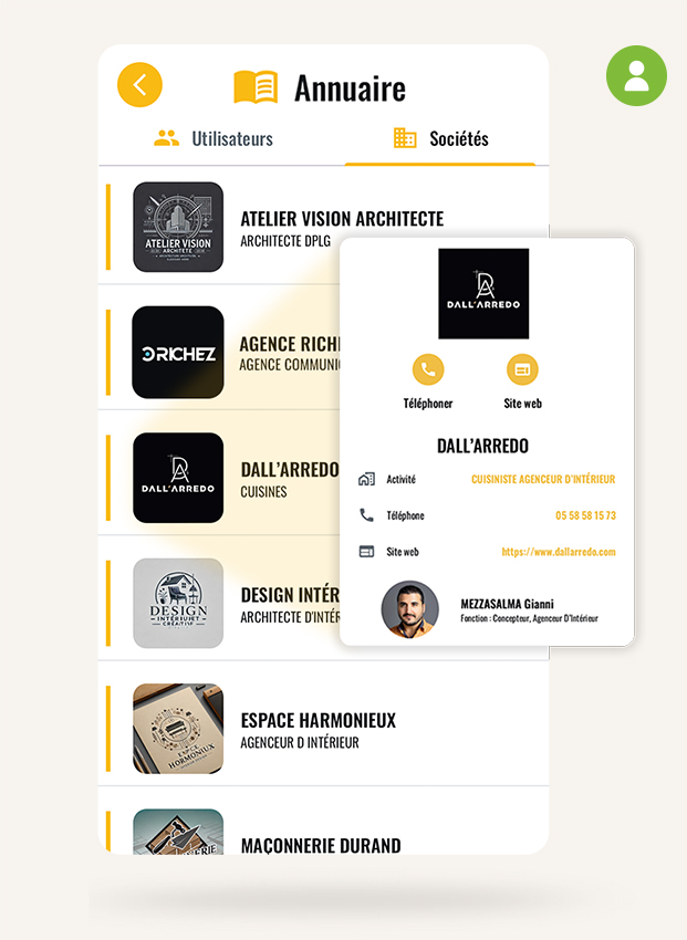 Annuaire des sociétés adhérentes