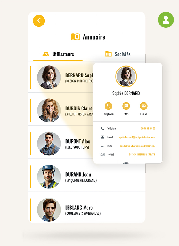 Annuaire des utilisateurs