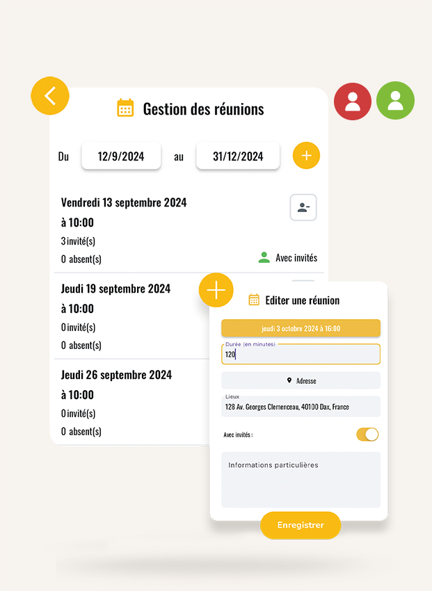 Gestion des réunions